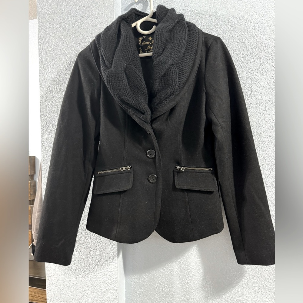 NWT-GUESS Woman's Black Coat